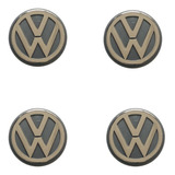 4 X Centro Llanta Tapa Rueda Volkswagen Gol Brillante 