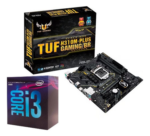 Placa Mãe Asus Intel 1151 Tuf H310m-plus + Intel I3 8100