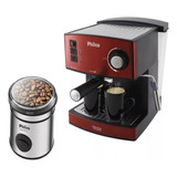 Cafeteira Philco Expresso Inox 20bar + Moedor De Café - 110v