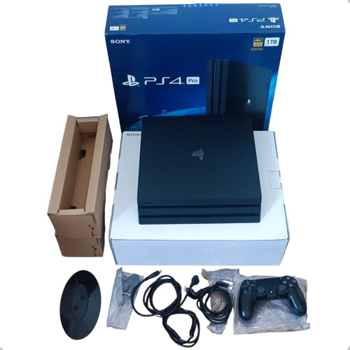 Ps4 Play Playstation 4 Pro 1 Tb 1 Controle + Cabos + Brinde
