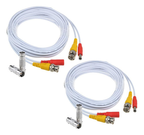 Cable De Seguridad Para Camara Cctv 25ft (2-pack) Con