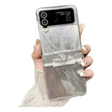 Funda Cover Silver Holder Prot Bisagra Para Samsung Z Flip 4