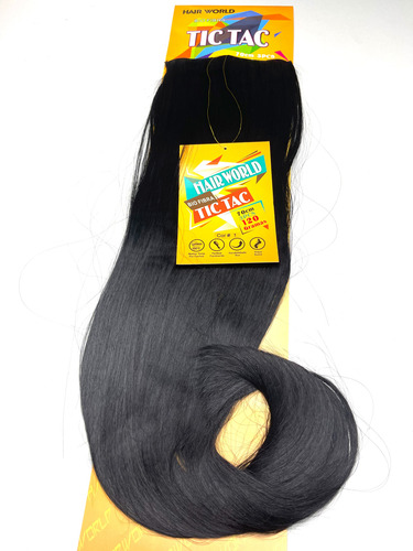 Cabelo Tic Tac Fibra Bio Orgânico Macio Liso 70 Cm 3 Telas