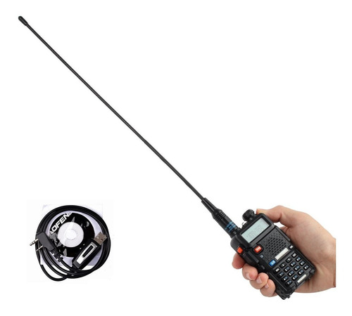 8w Radio Baofeng Uv-5r Vhf/uhf + Antena Nagoya + Cable Prog.