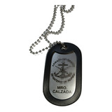 1pz Placa Dog Tag Militar Personalizada Logo  Sdn Marina G N