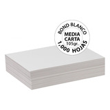Papel Bond Blanco Media Carta 105 Gr - 1,000 Hojas