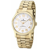 Relógio Dourado Feminino Champion Cn28848h Cor Do Fundo Branco