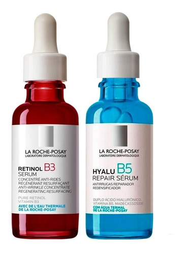 Kit Retinol B3 30ml + Hyalu B5 Sérum 30ml La Roche-posay