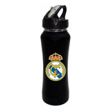 Termo Pitillo Real Madrid Botilito Negro Aluminio 650ml 