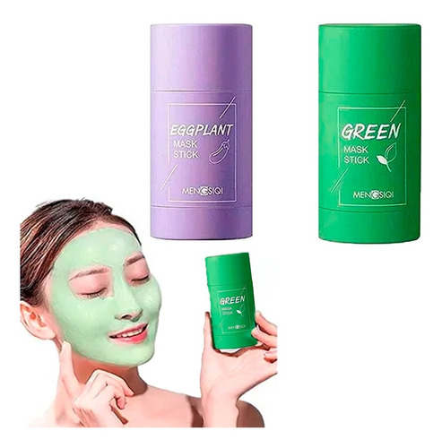 Duo Berenjena Té Verde Limpia Poros Mask Stick Anti-acné