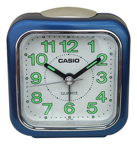 Reloj De Mesa  Despertador  Analógico Casio Tq-142  -  Azul