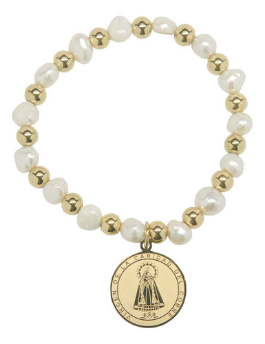 Pulsera Católica Virgen De La Caridad Del Cobre Con Medalla 