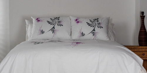 Set Duvet Doble Estampado Flor Morada