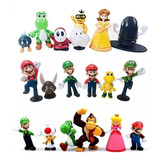 Super Mario Bross, Luigi, Yoshi, Juguetes Niños 18 Piezas