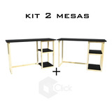 Mesa Escrivaninha Para Estudo E Trabalho Artemis Cor Preto