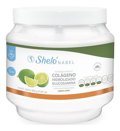 Colágeno Hidrolizado Sabor Limon Sheló Nabel 450g