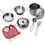 : Super Durable  Piece Stainless Steel Pots And Pans Co...