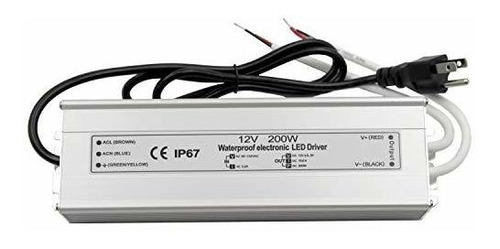 Transformador Led 200w 12v Impermeable Ip67