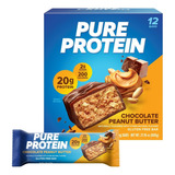 Pure Protein 12 Barras De Proteína. Crema De Cacahuate