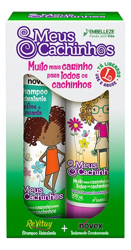  Kit Shampoo Y Acondicionador Novex Meus Cachinhos Kids 300ml