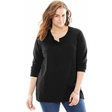 Woman Within Women  S Plus Size Perfect Henley