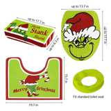 Juego De 4 Fundas De Baño Navideñas Grinch Para Asiento De I