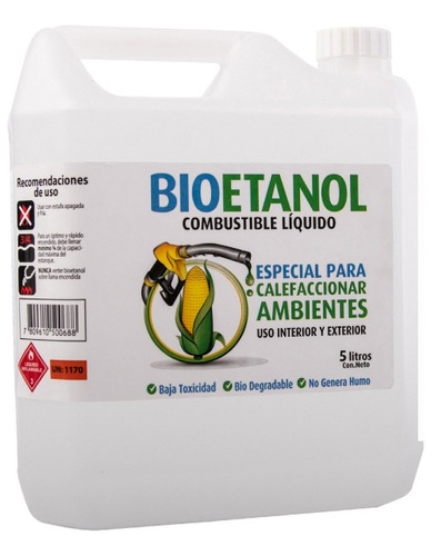Bio Etanol Para Fogones Chimeneas Quemadores 5l  Bioetanol