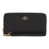 Cartera Grande Para Dama Coach Original Black Long Zip