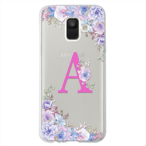 Funda Galaxy  Antigolpes Flores Personalizada Tu Inicial