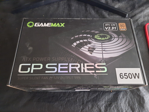 Fuente Gamemax 650w 80plus