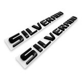 Par De Emblemas  Chevrolet Silverado 2007-2013 Negro