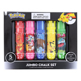 Set De Tizas Pokémon Jumbo Con Diseños Innovadores Y Soporte