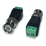 Kit 100 Conector Bnc Macho Com Borne Para Cftv