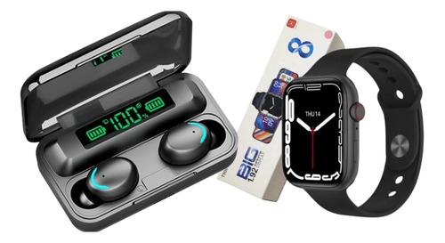 Combo Auriculares F9 + Reloj Inteligente Smartwatch T900 Pro