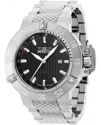 Invicta Subaqua 3 37212 Gmt 50mm Todo Em Aço Inox Original  