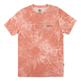 Polera Quiksilver Big Logo Tye Dye Niño Coral