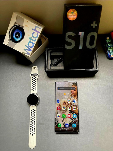 Celular Samsung S10 + Plus Relogio Watch Active