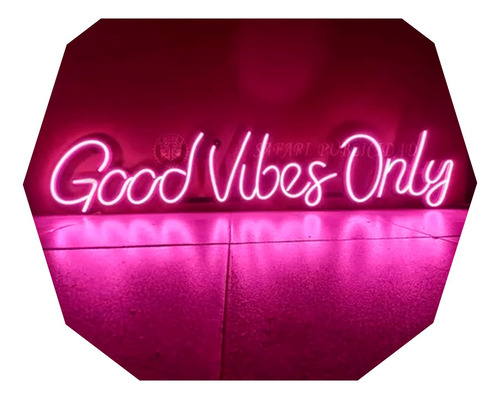Cartel Good Vibes Only Neón Led / Personalizado / Frases