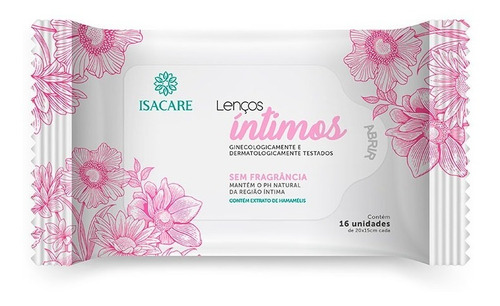 Lenço Intimo Isacare Com 16 Lenços