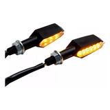 Kit X 2 Faros Led Luz De Giro Ambar Para Moto Universal Xls