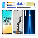 Pantalla Para Samsung A20s A207f A207m Original Y Tapa Trasa