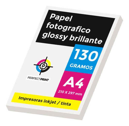 Papel Fotografico A4 20 Hojas 130 Grs Glossy Brillante