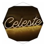 Cartel Celeste Neón Flex / Led Figuras - Leyendas 