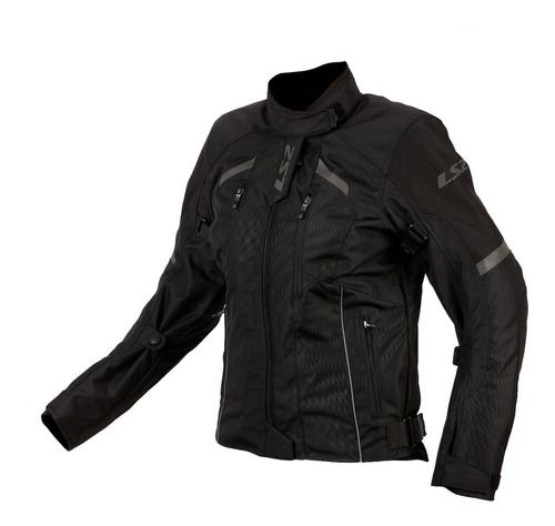 Campera Moto Cordura Mujer Ls2 Serra Evo Negro Protecciones