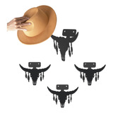 Soporte Para Sombrero De Vaquero De Pared, Set De 4, Metal