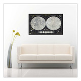 Quadro As Fases Da Lua Decoração Com Moldura Grande