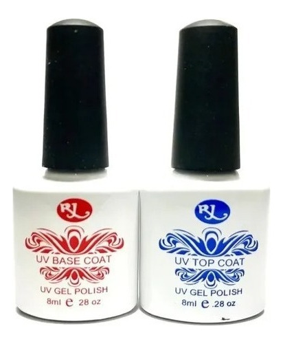 Kit Gel Base + Top Coat Uv Para Uñas Promocion Oferta