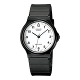 Reloj Casio Mq24 Clásico Original Unisex 35mm Color Del Bisel Negro Color Del Fondo Blanco