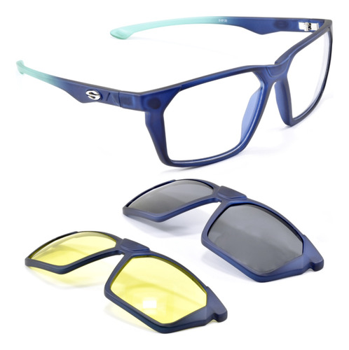 Oculos Esportivo Sport Armação Clipon Solar Noite Smart 955