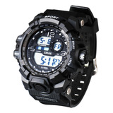 Reloj De Pulsera Digital Impermeable Negro Deportivo